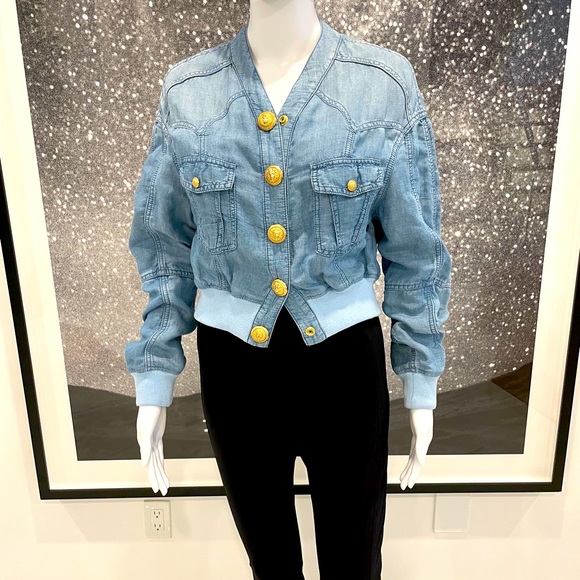 π HP π Balmain Chambray Bomber - Picture 4 of 12